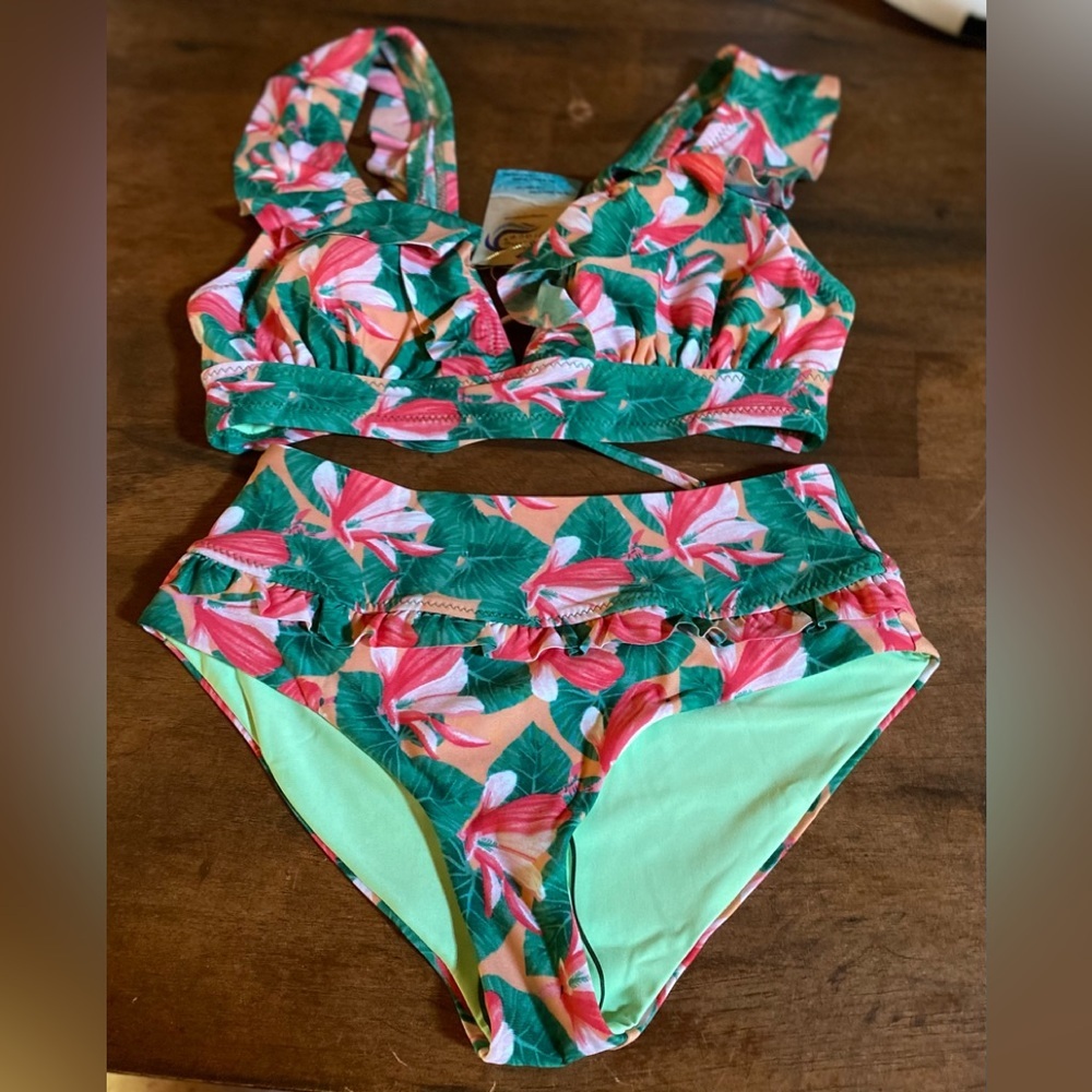 🏖️Amazing Grace Tropical Print 2 Piece Swimsuit🏖️ NWT